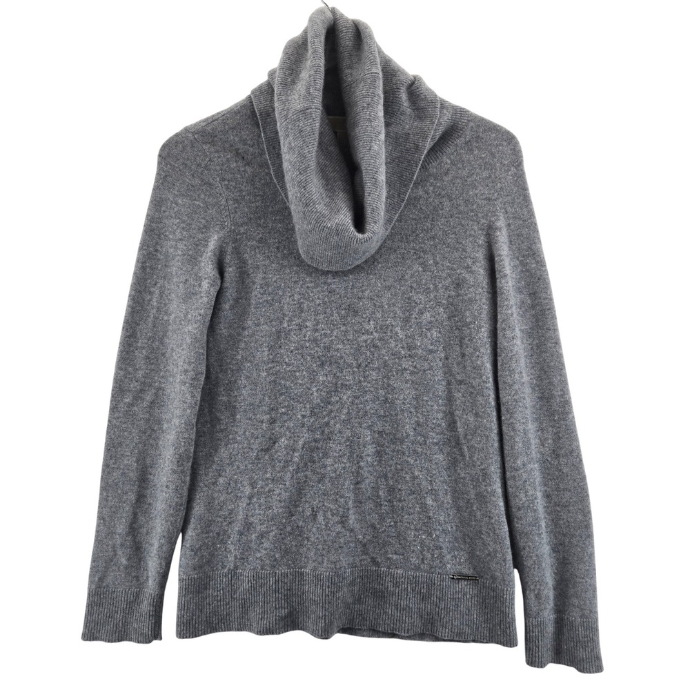 Michael Michael Kors Womens Grey 100% Cashmere Cowl Neck Pullover Sweater Medium